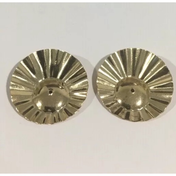 14k Yellow Gold Sea Shell Shape Earring Jacket - Picture 4 of 4